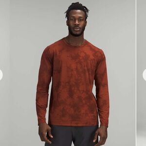 Like New- The Fundamental LS Tee- Cotton- Sz XL- Shibori Date Brown (Aka- Brick)